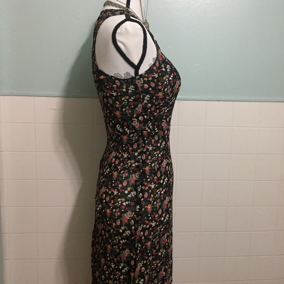 90's Vintage Italian Sisley Floral Dress - Picture 5 of 8